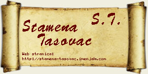 Stamena Tasovac vizit kartica
